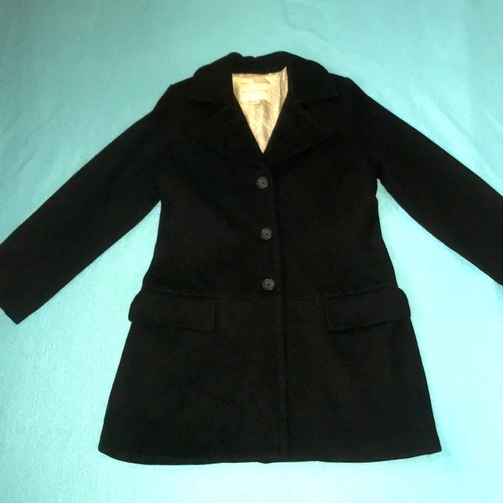 𝅺BANANA Republic black wool blazer jacket size Small